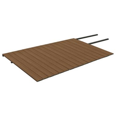 Teppichboden WPC Terrassendielen mit Zubehör Braun und Grau 40 m² 4 m, vidaXL