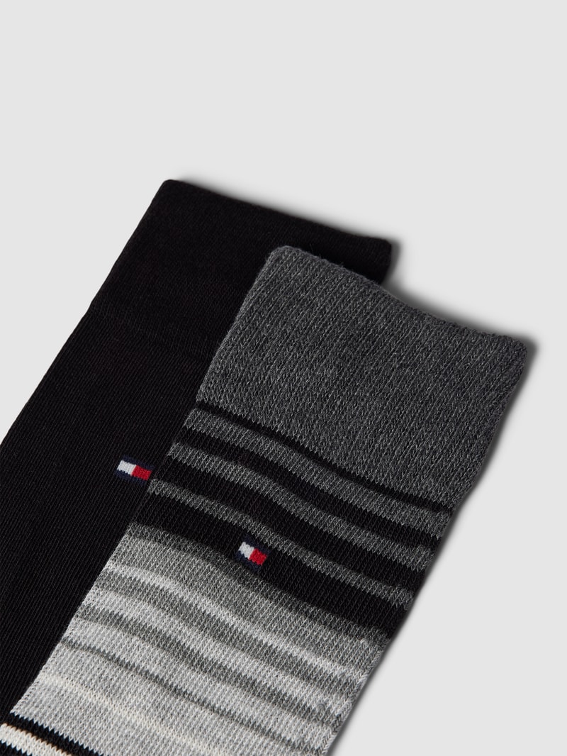 Socken mit Label-Details im 2er-Pack in schwarz