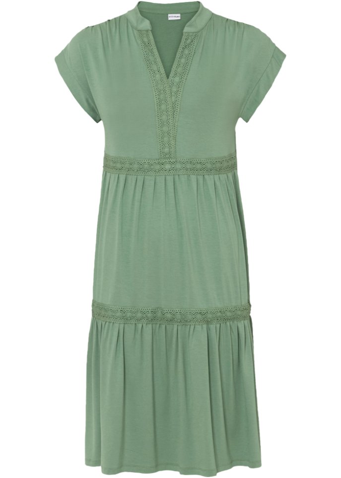 Tunika-Kleid mit Spitze