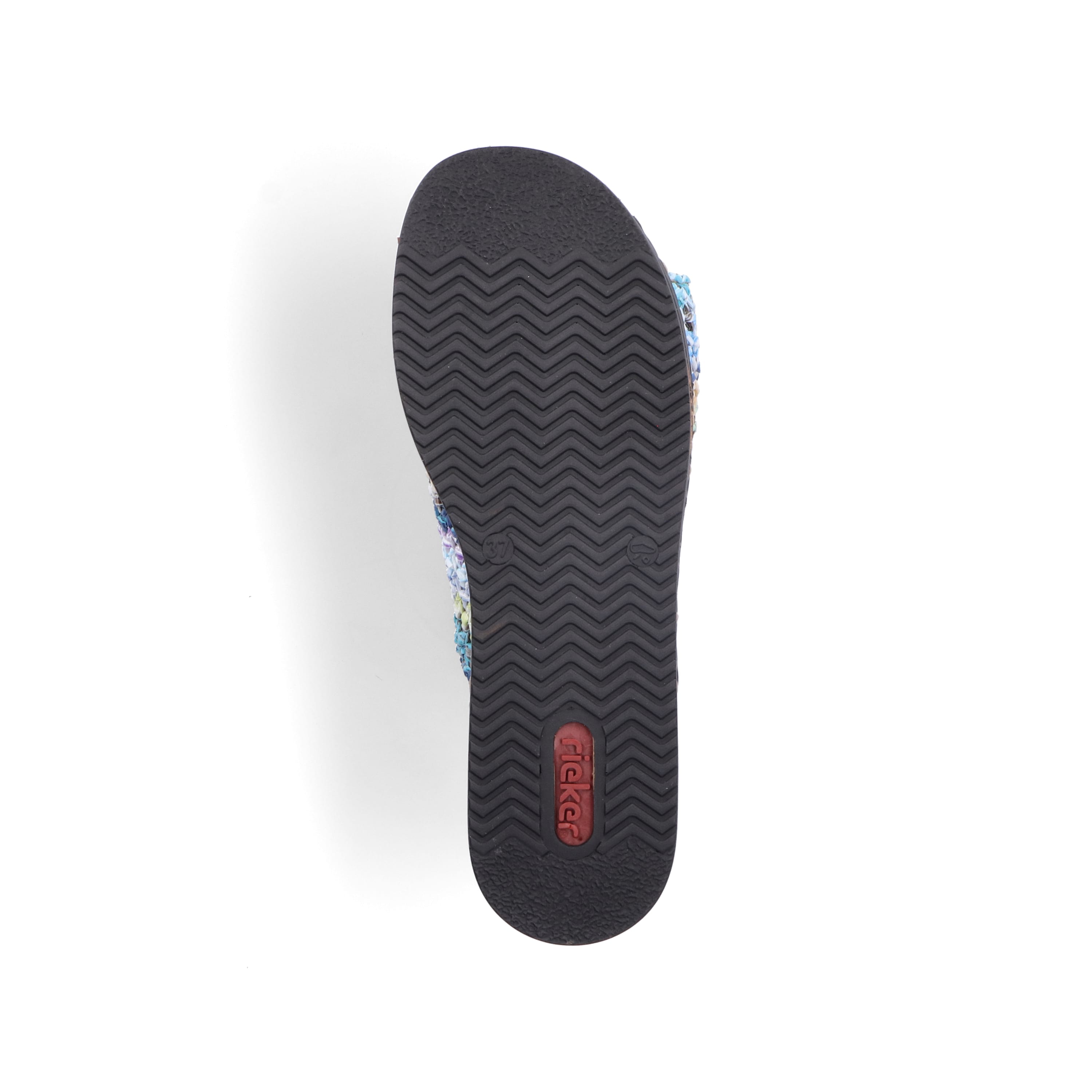 Rieker Damen Pantoletten multi-himmelblau
