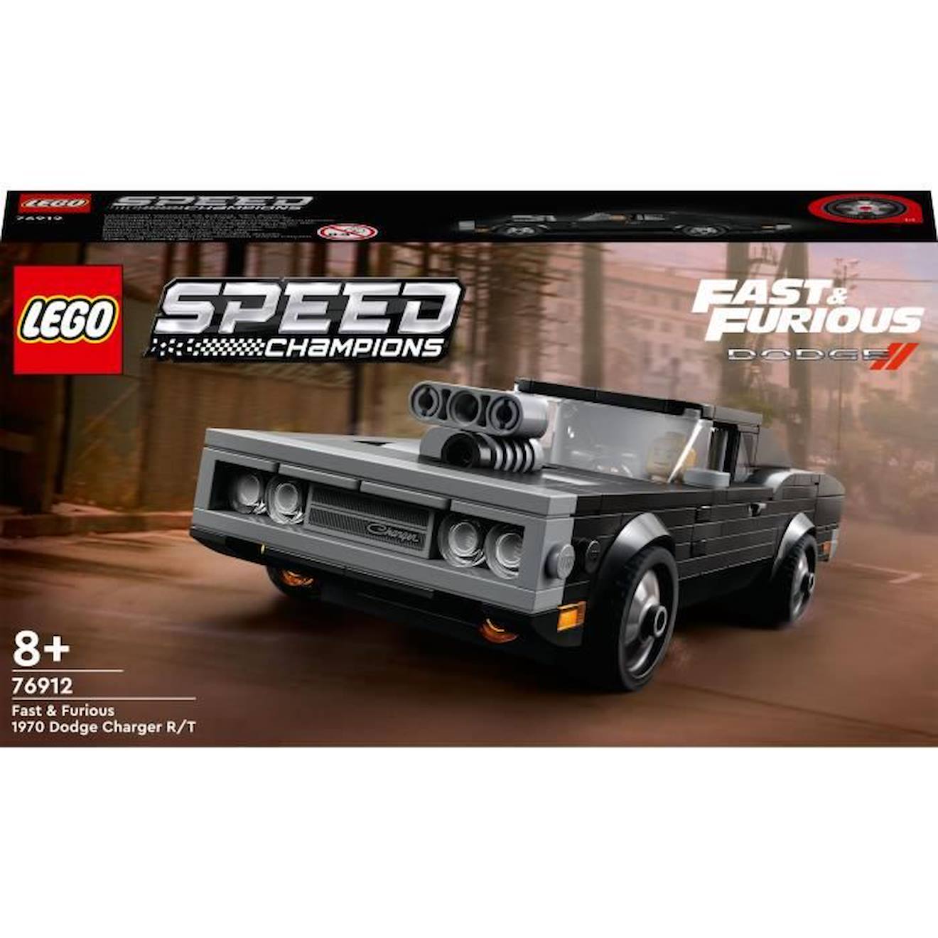 LEGO Speed Champions 76912 Fast & Furious 1970 Dodge Charger R/T, Jouet, Modélisme Voiture noir