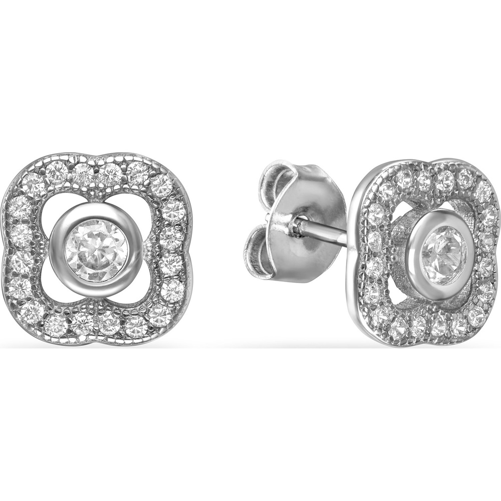 FAVS Boucles d'oreilles à fermoir à poussette 925 Argent Boucles d'oreilles