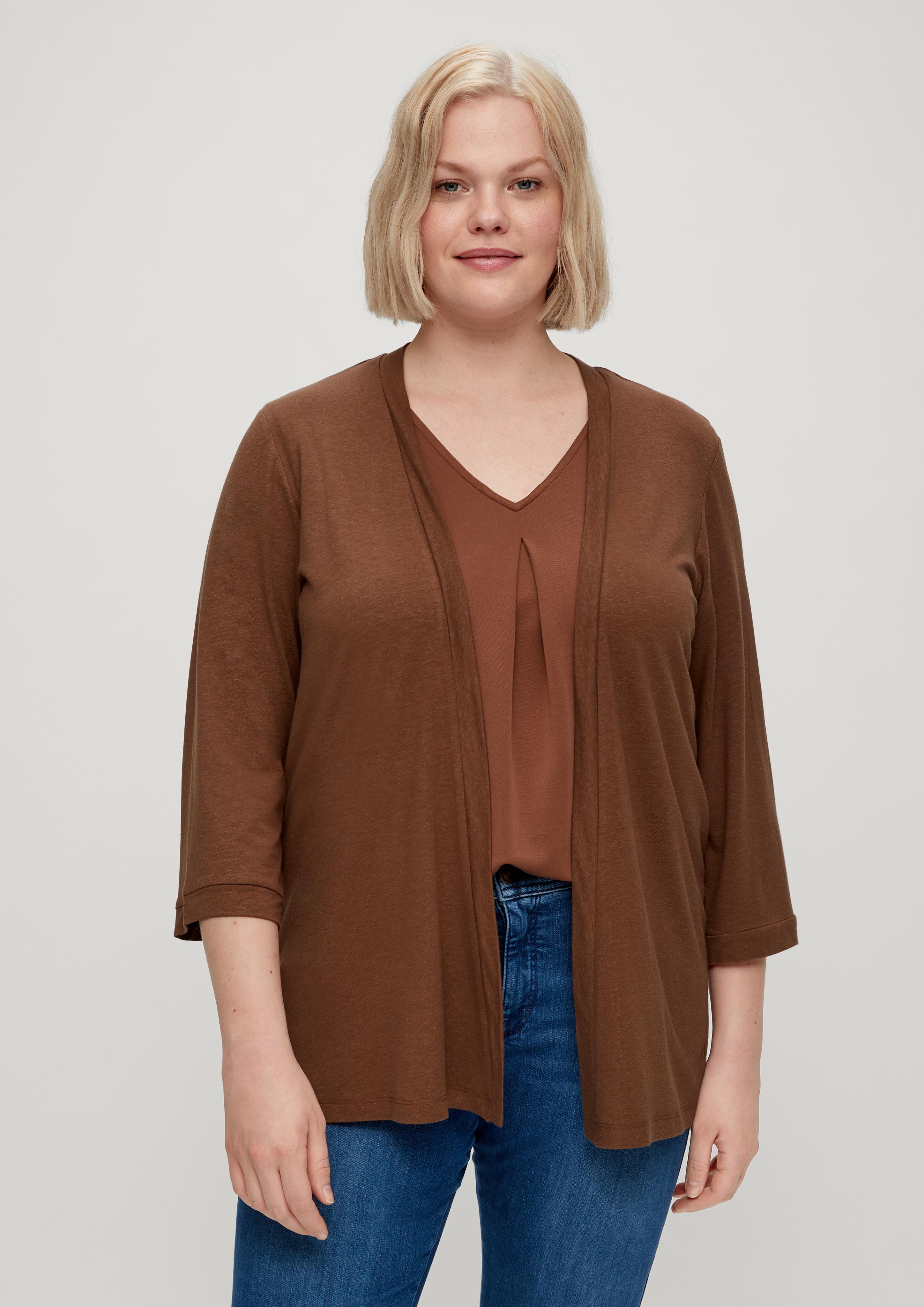Cardigan aus Viskosemix mit Leinen  2131936-8751