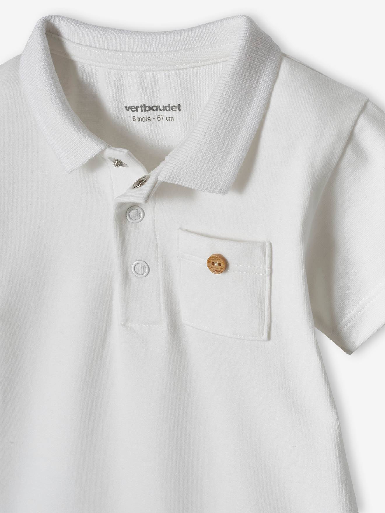 Vertbaudet 2er-Pack Baby Bodys für Neugeborene, Polokragen Oeko-Tex - hellblau