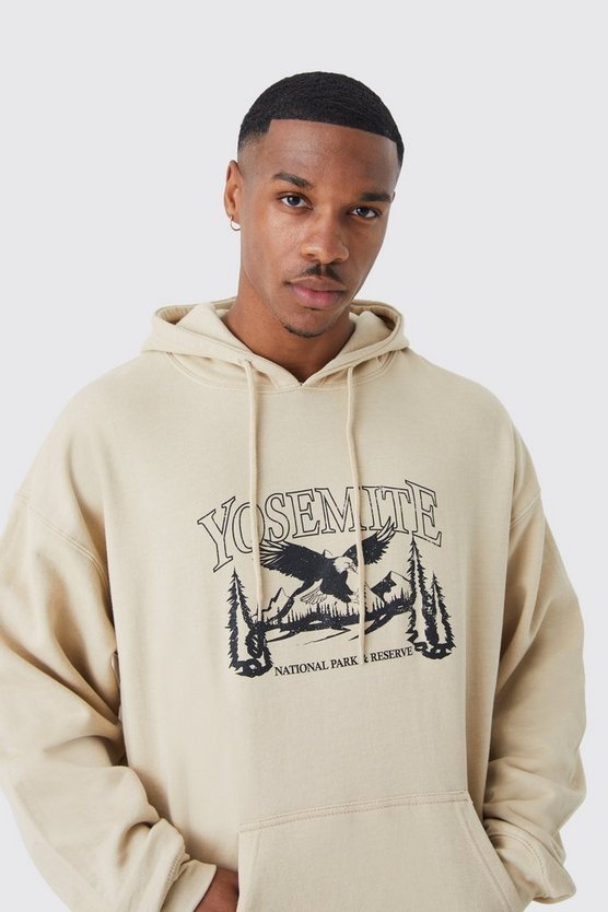 Oversize Hoodie mit Yosemite Print