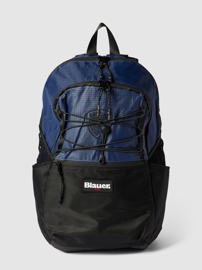 Rucksack mit Label-Details Modell 'LIGHT' in marineblau
