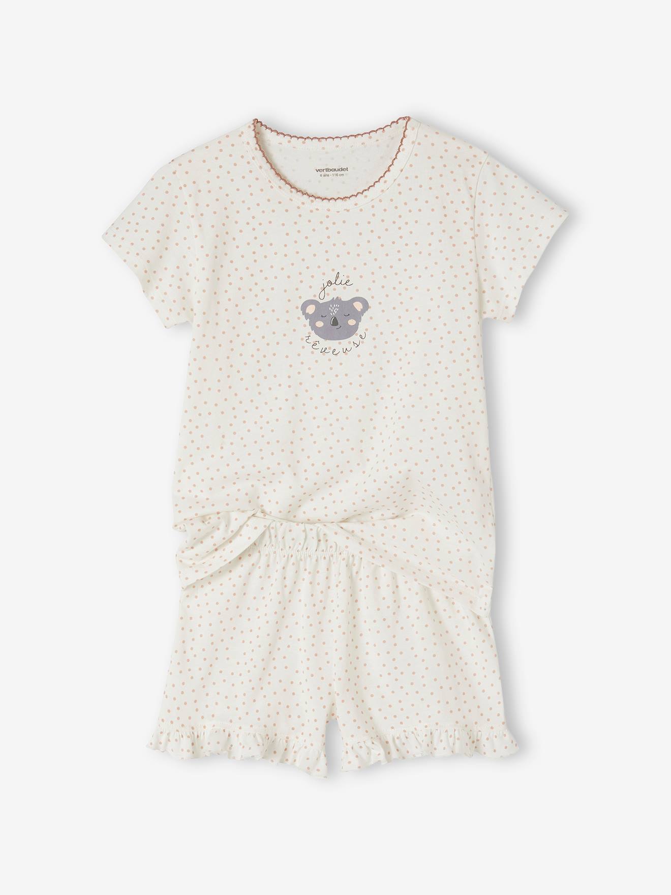 Vertbaudet 2er-Pack Mädchen Sommer-Schlafanzüge Oeko-Tex - gelb