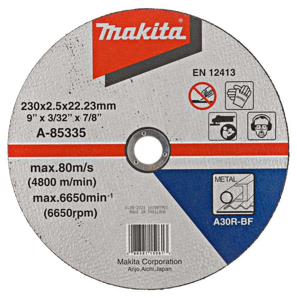 Accesorios Makita A-85335 Disco de corte de metal 230 x 22,2 mm 1 pieza