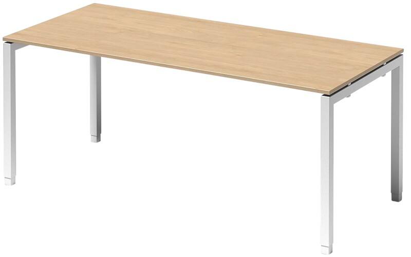 Bisley Schreibtisch Cito Ahorn, Verkehrsweiß 1.800 x 1.200 x 850 mm