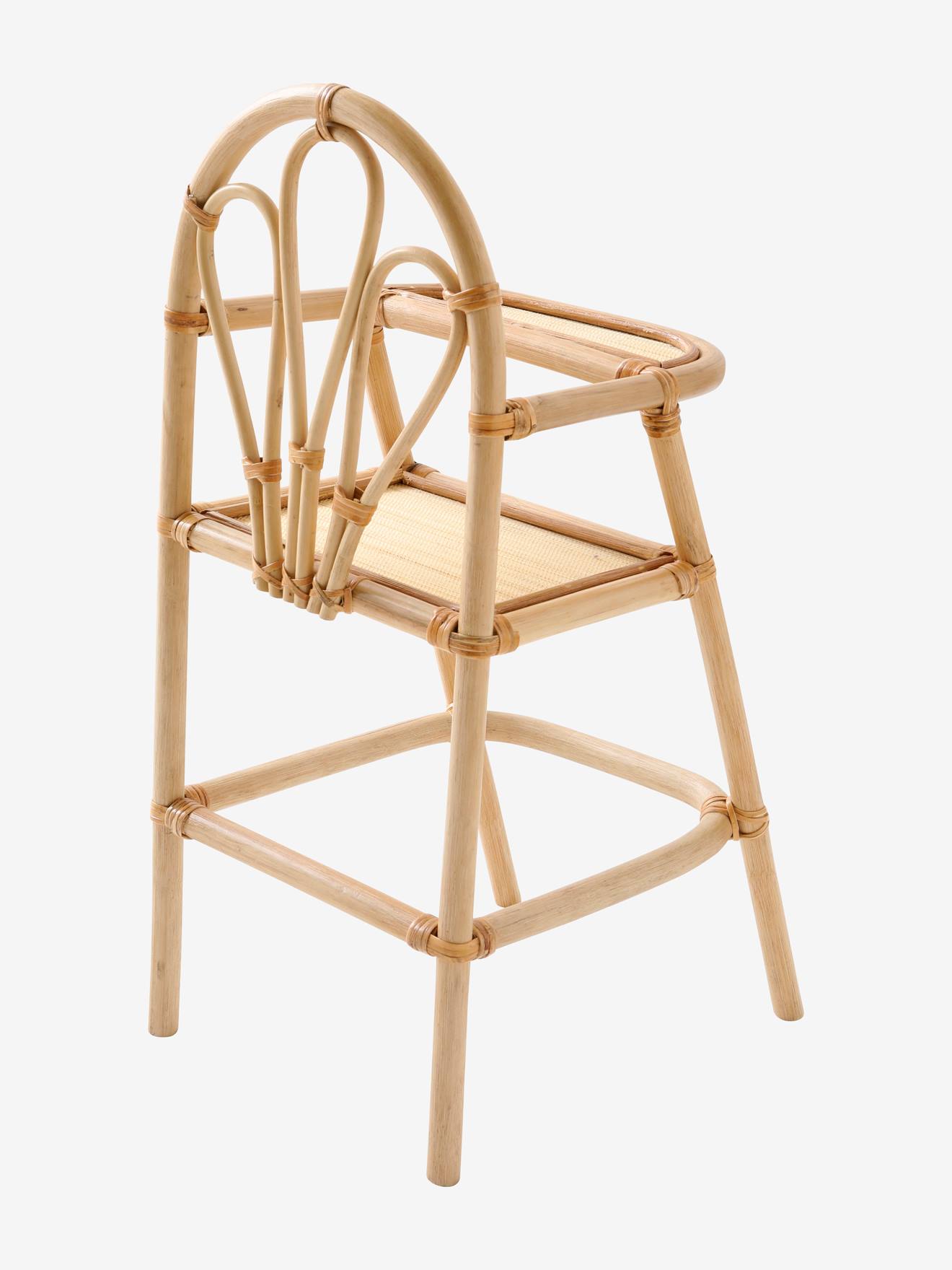 Vertbaudet Puppen Hochstuhl aus Rattan MINI BOHO - natur