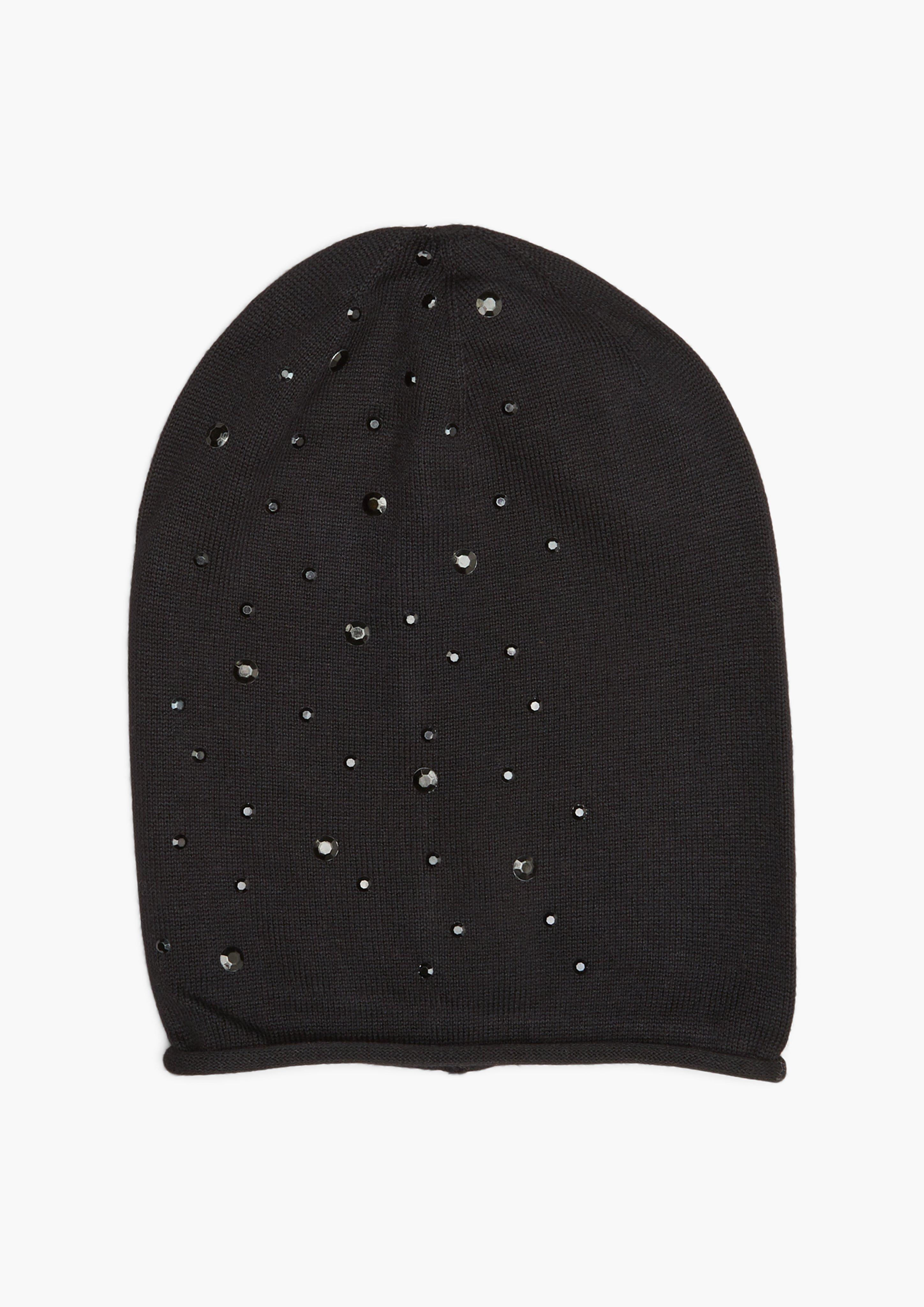 Beanie mit Schmucksteinen  2117248-9999