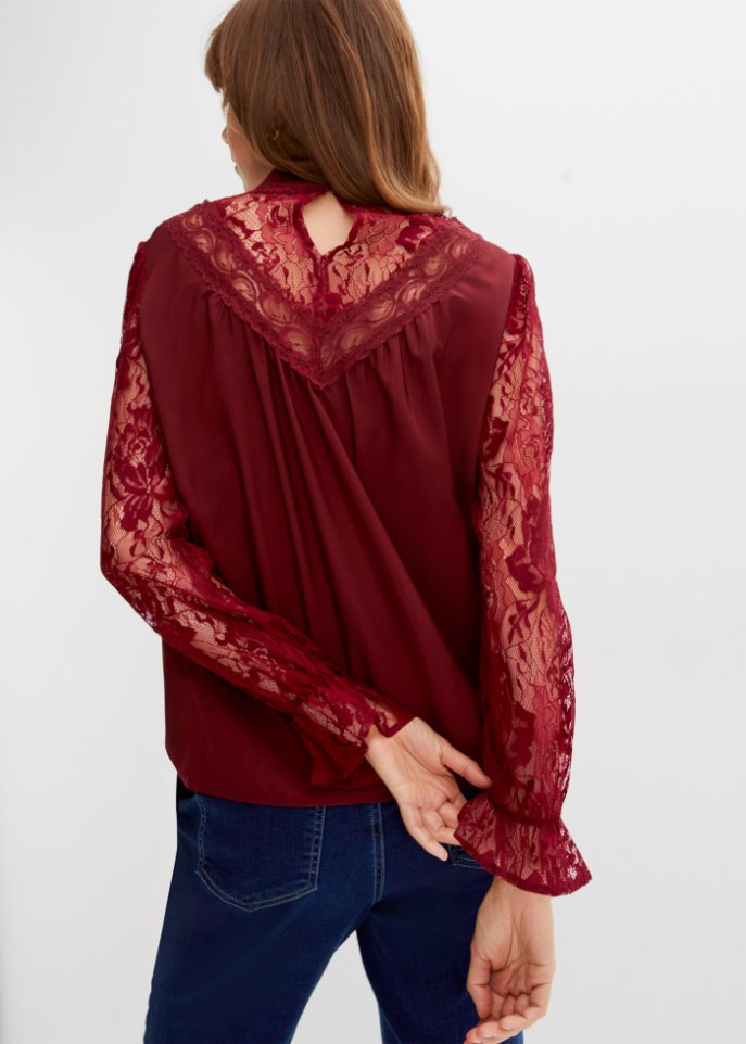 Bluse mit Spitze