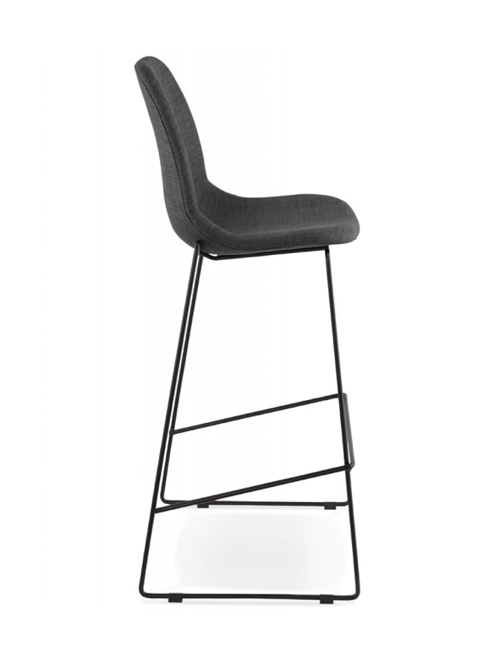 KADIMA DESIGN Barhocker Sitz 75 cm Metall Textilien | Industrial Chic Stil in Anthrazit günstig kaufen onesize