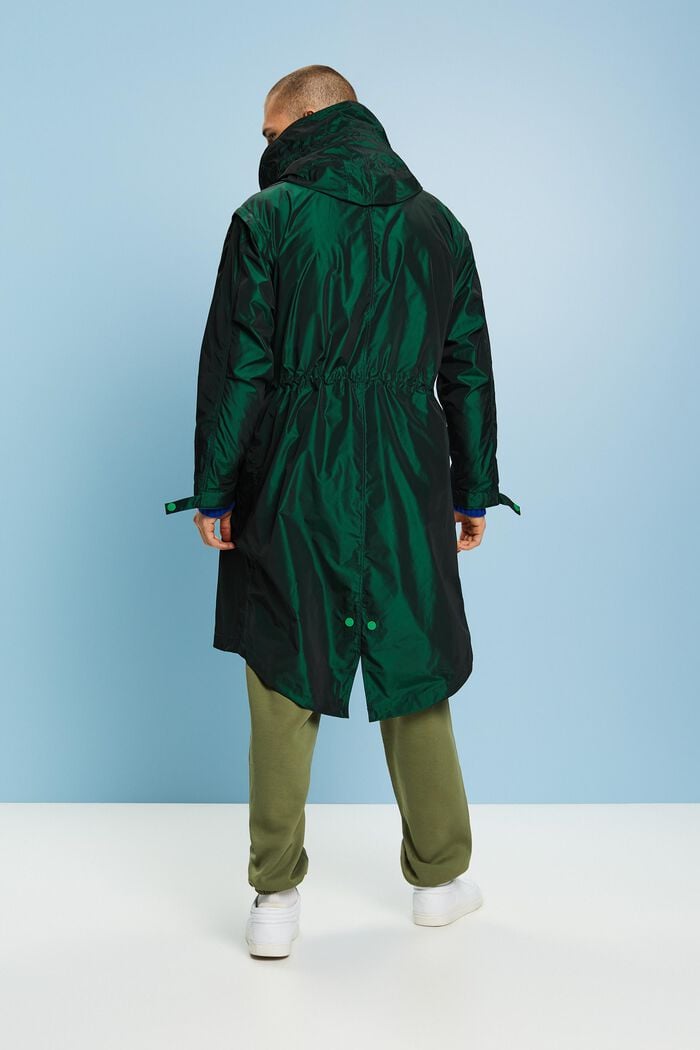 Zipp-Off-Parka in Metallic-Optik