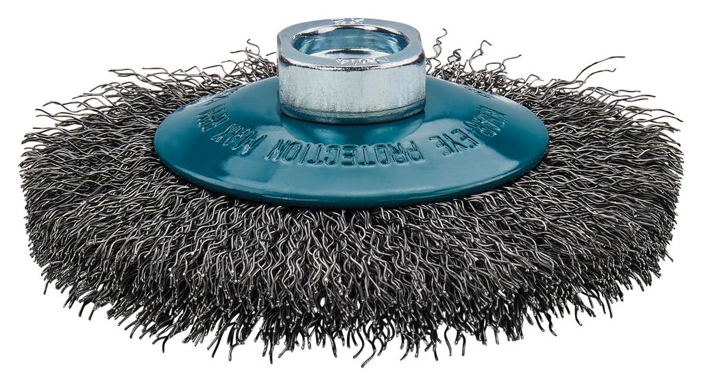 Perie conică Makita Accessories D-39827, sârmă de oțel ondulată M14 x 100 mm