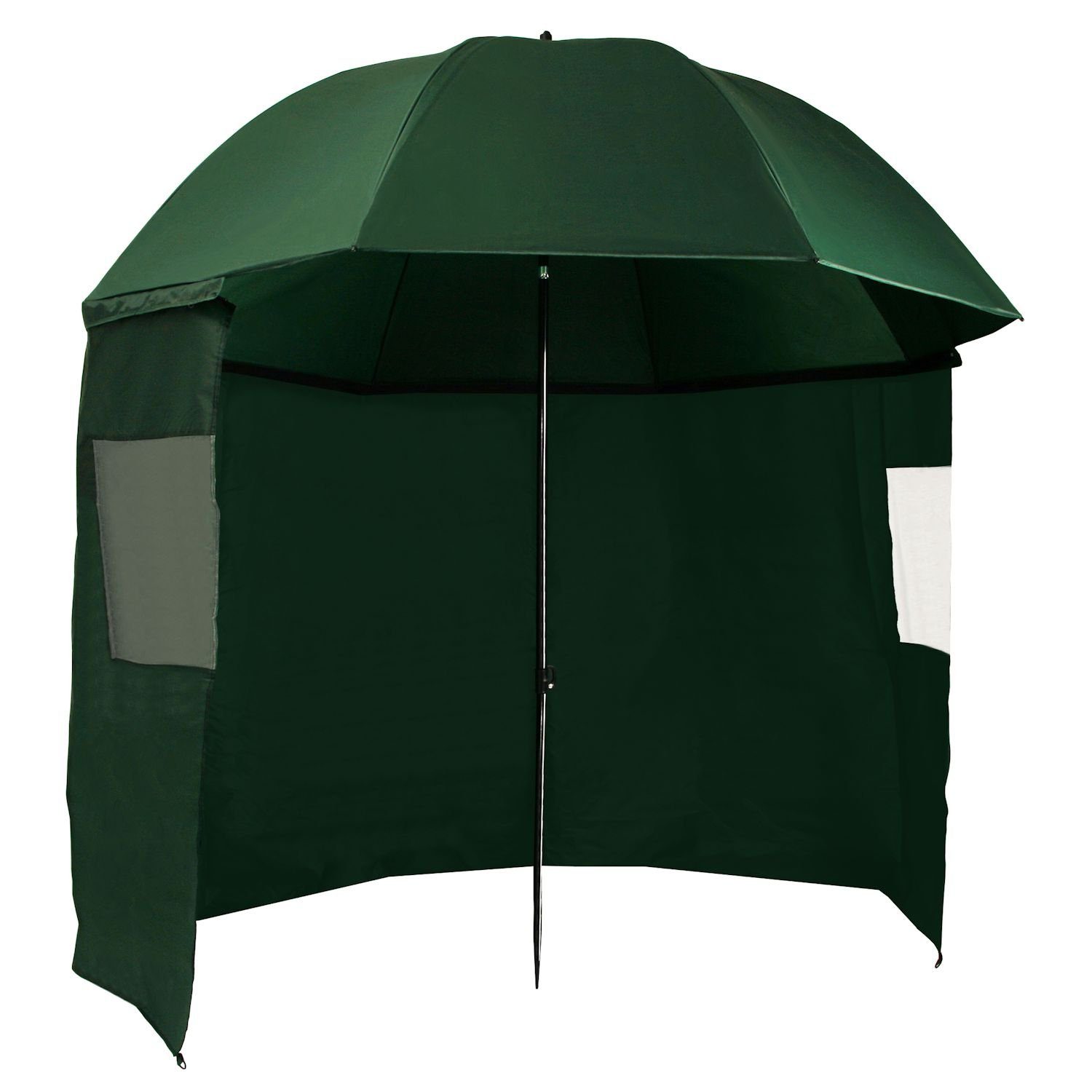 CampFeuer Angelschirm mit Seitenwand, Bogenspannweite 3 m, mit Windschutz und Erdnägel