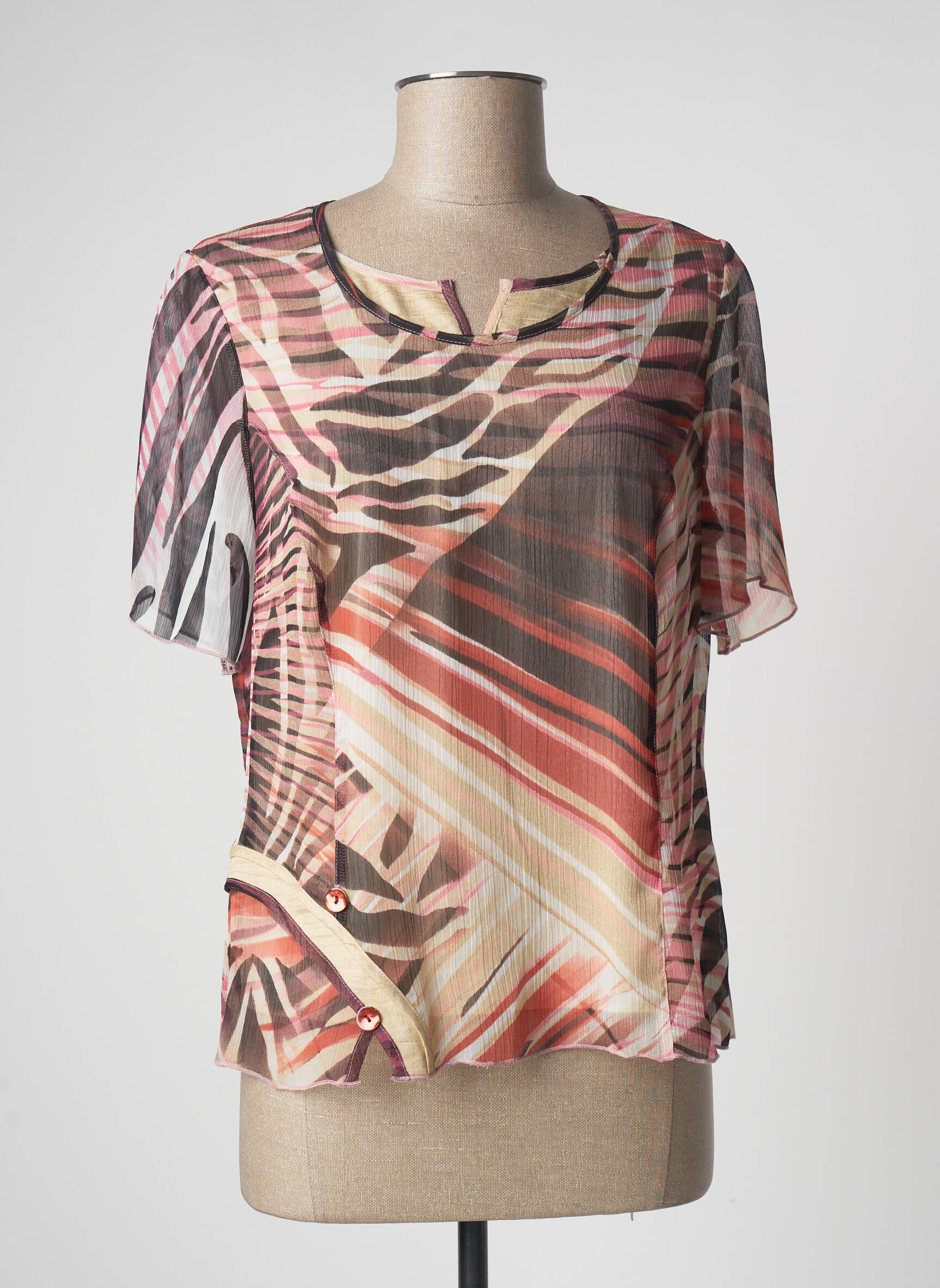 Guy Dubouis Tuniquemanchecourte Femme couleur orange