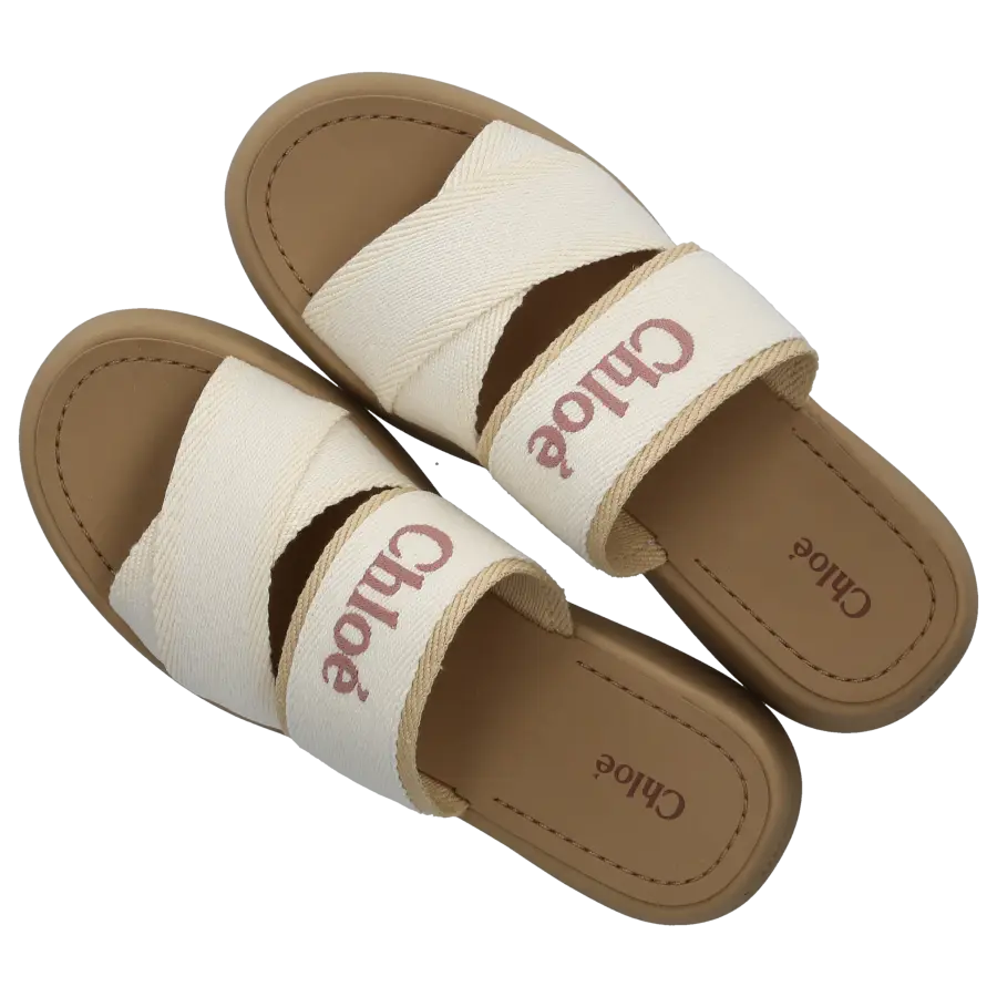 Chloé - Pantoletten MILA Textil - weiß