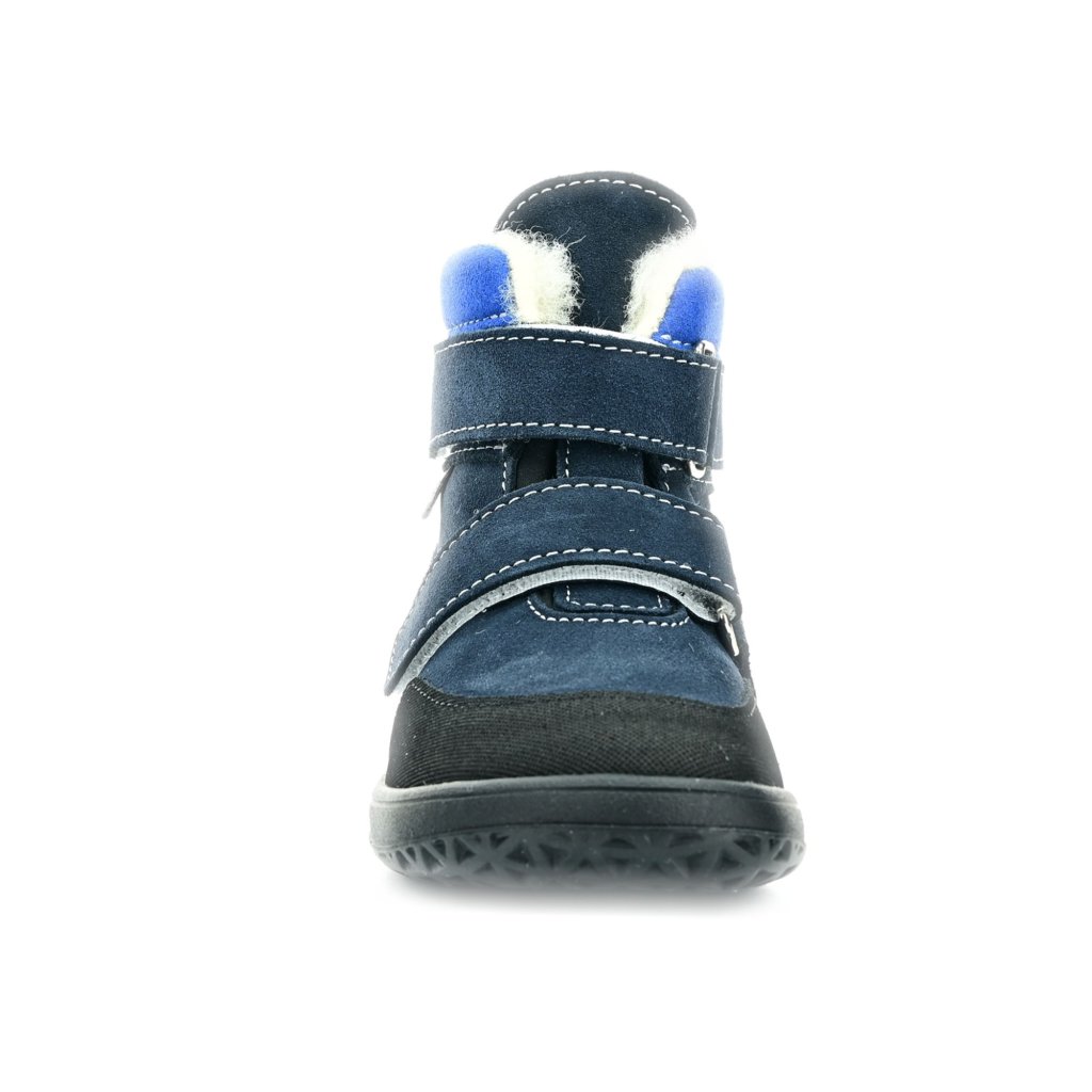 Jonap Jerry Dunkelblau Slim mit Wolle gefütterte Winterbarfußschuhe