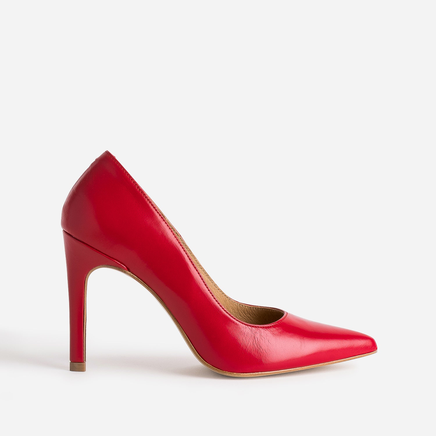 Stiletto TEXTO rouge foncé en cuir