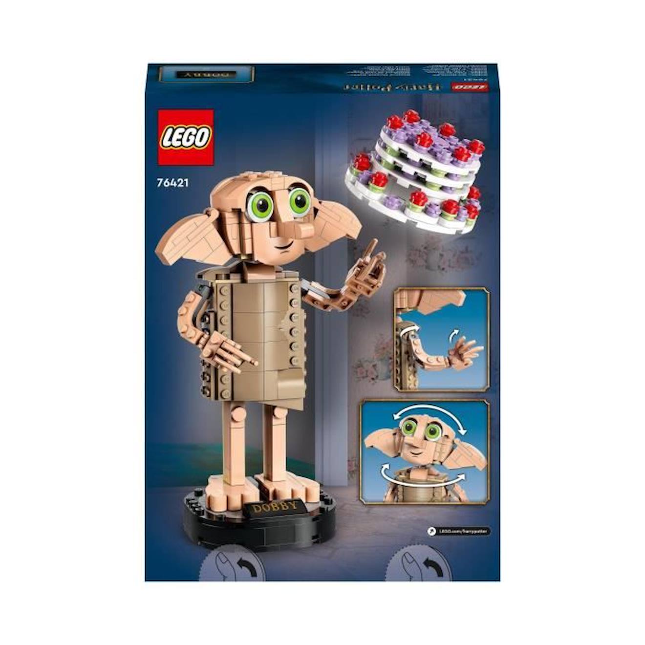 LEGO® Harry Potter 76421 Dobby l’Elfe de Maison, Jouet de Figurine de Personnage, Cadeau marron