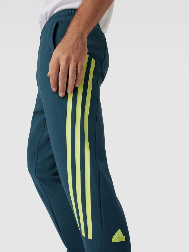 Sweatpants mit elastischem Bund in petrol