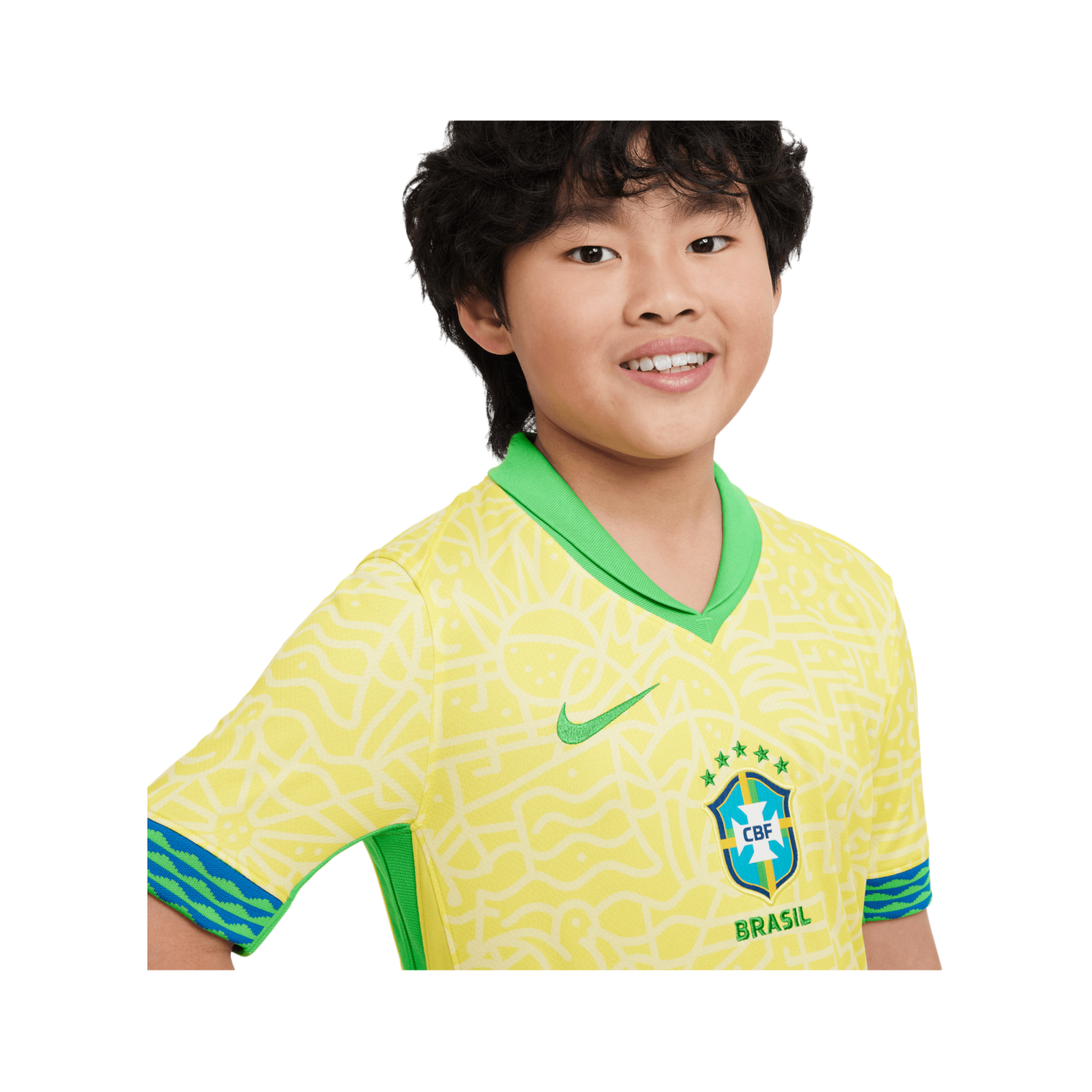 Nike Brasilien Trikot Home 2024 Kids Gelb F706