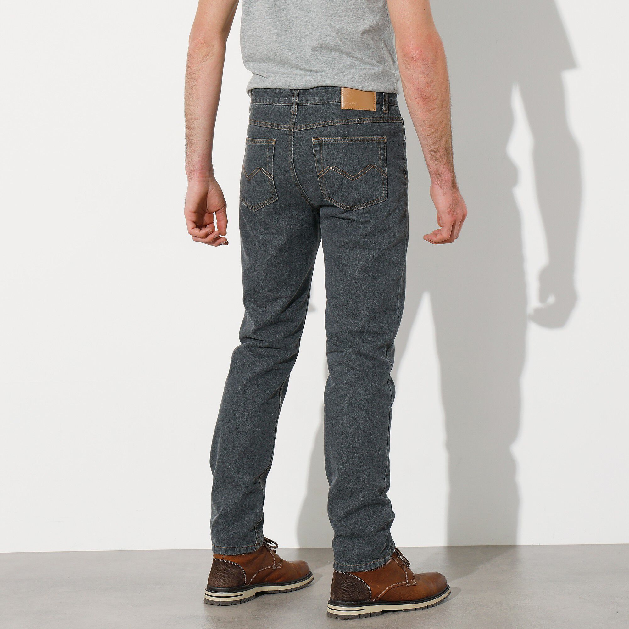Jean droit 5 poches doublé flanelle chaude
