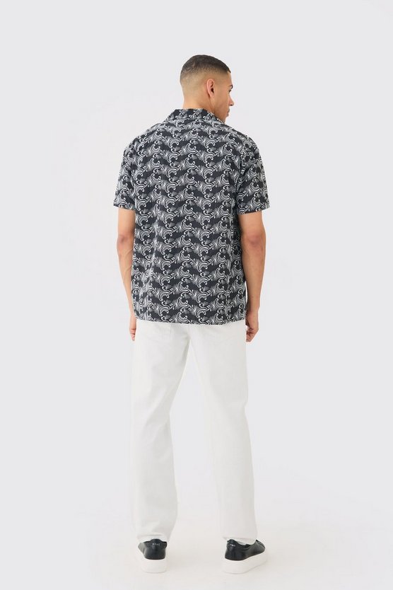 Besticktes Oversize Hemd