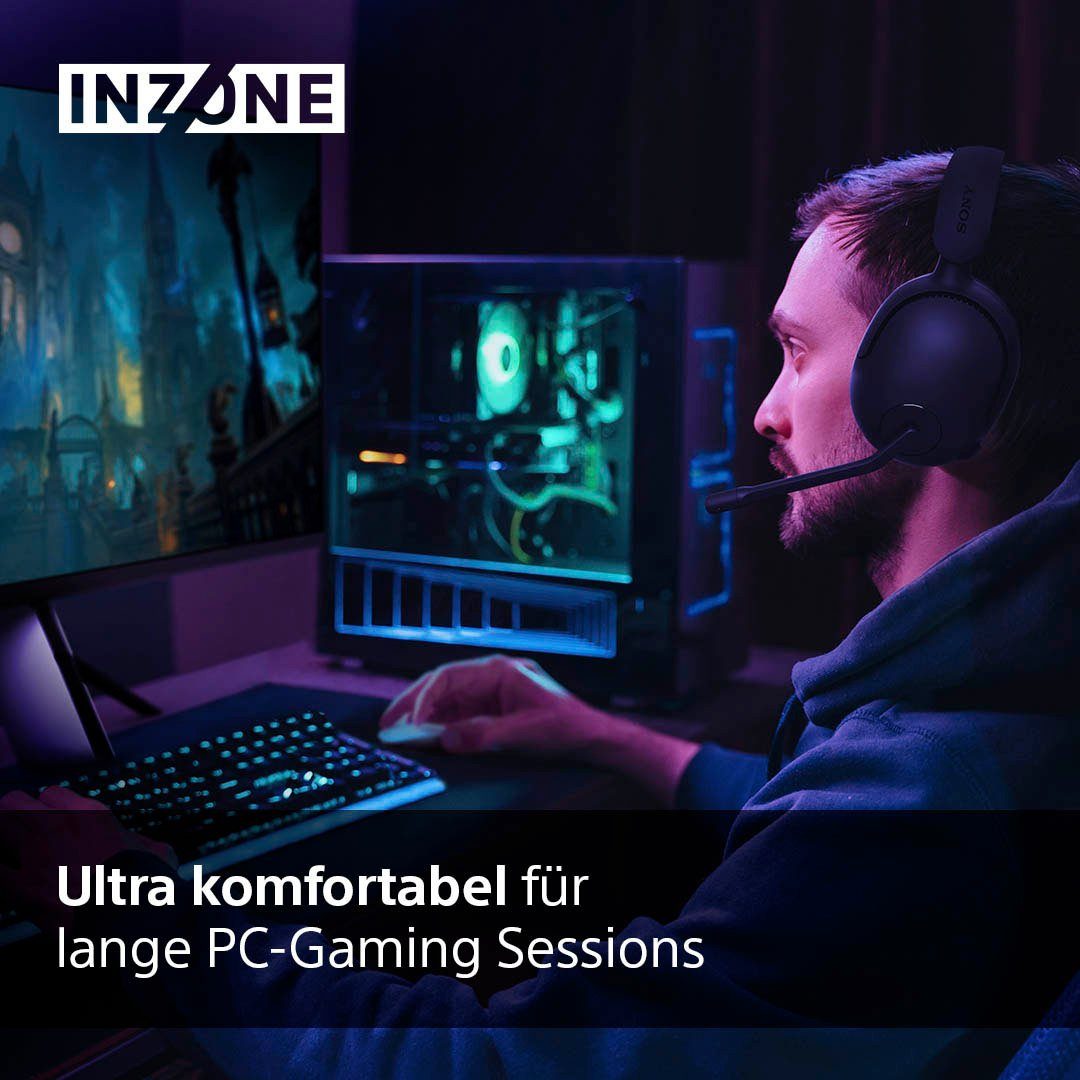 Sony INZONE H5 Gaming-Headset (Rauschunterdrückung, Bluetooth, 360 SpatialSound, 28Std Akkulaufzeit, geringe Latenz, Mic mit AI)