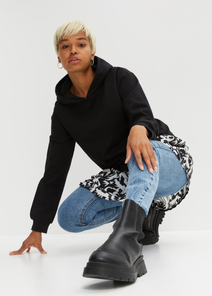 Sweatshirt mit Rockansatz