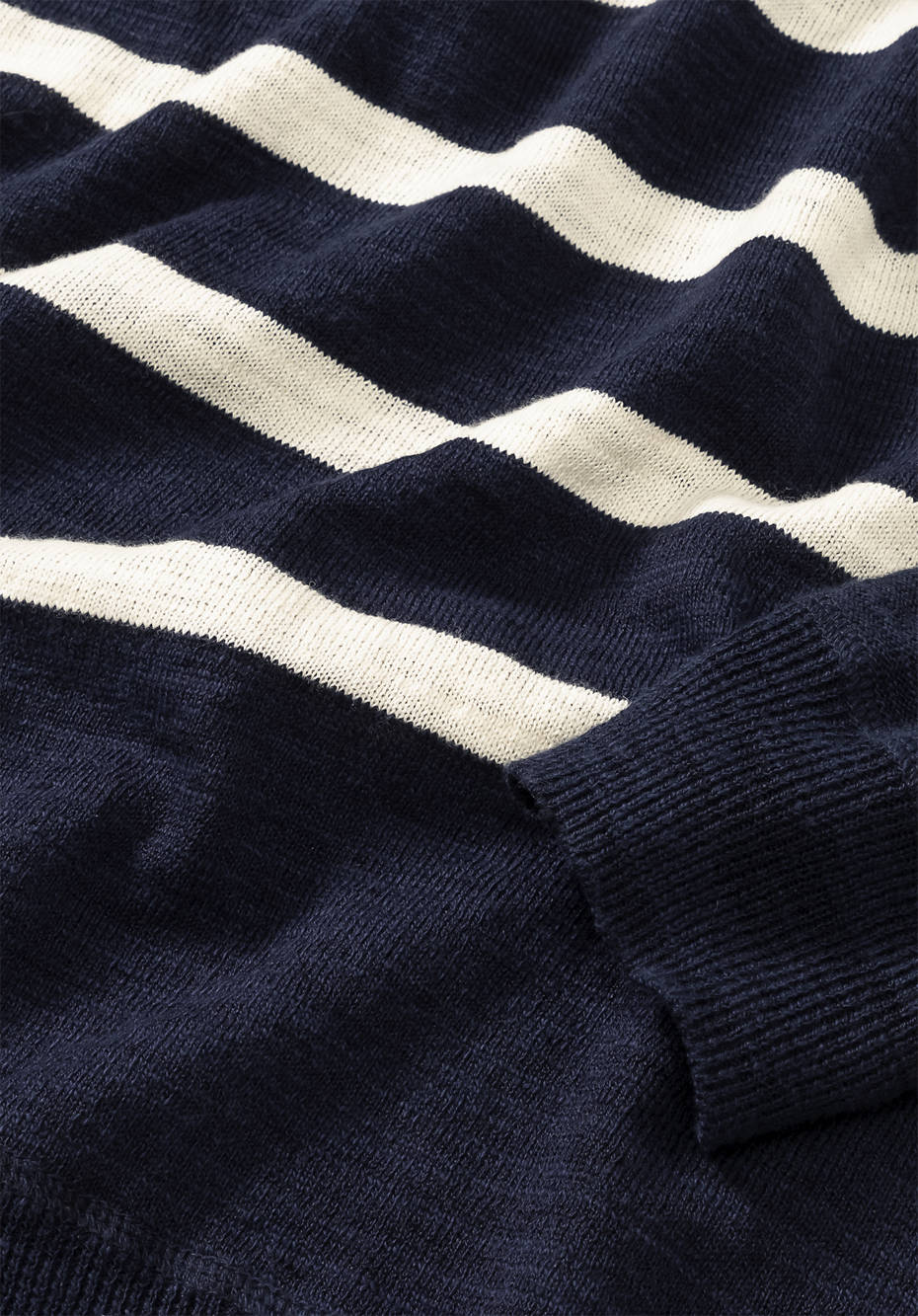 Streifen-Pullover aus Leinen mit Bio-Baumwolle