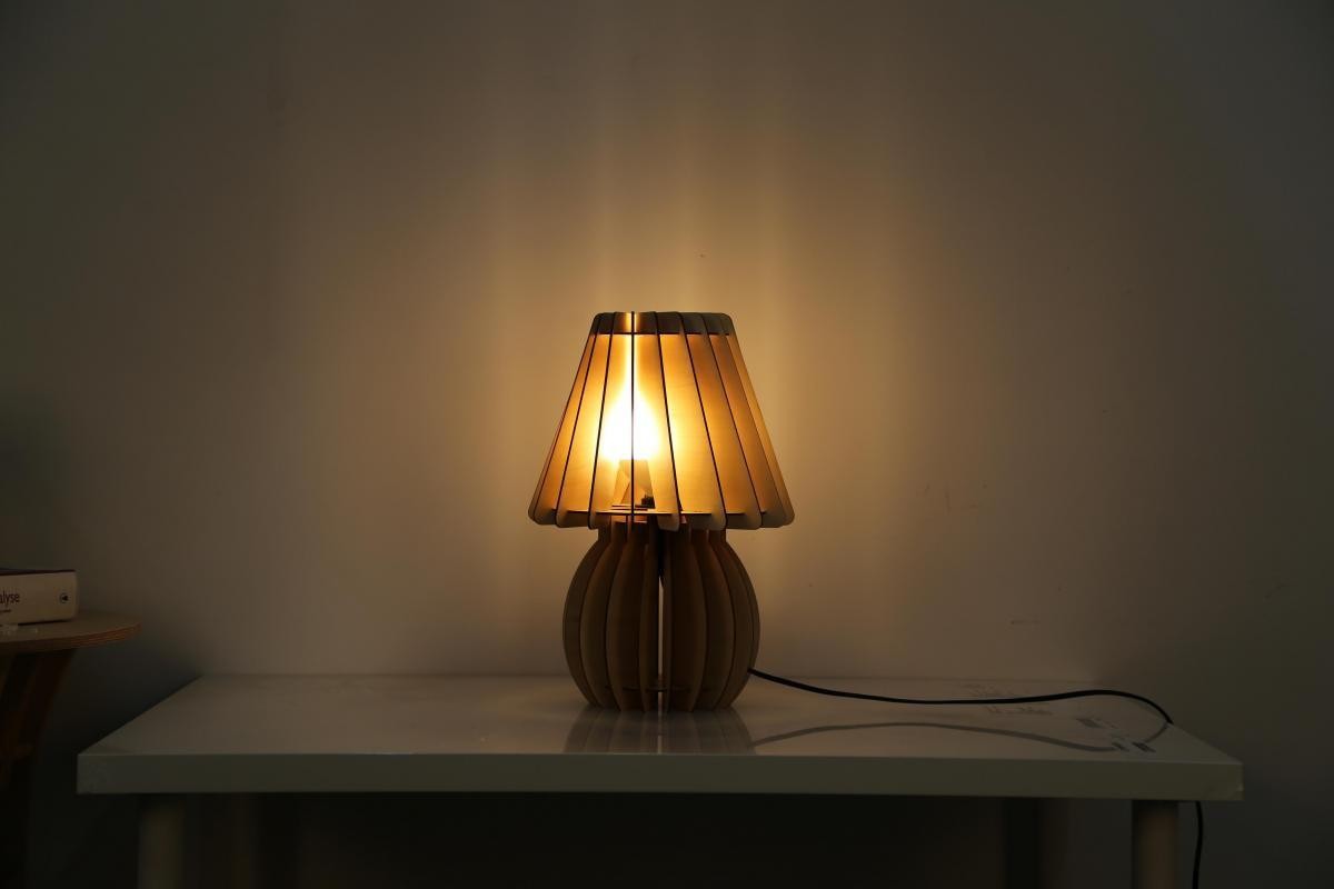 Kayoom Tischlampe Gino Holz
