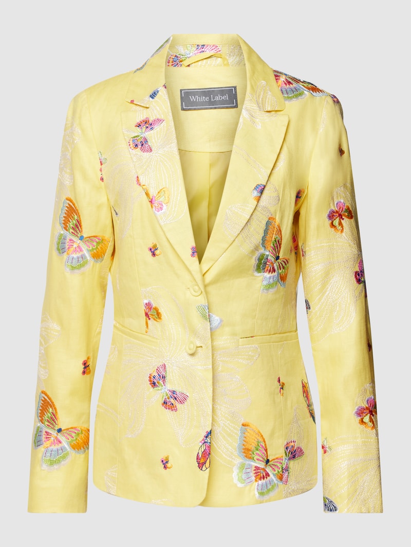 Blazer mit Reverskragen in gelb