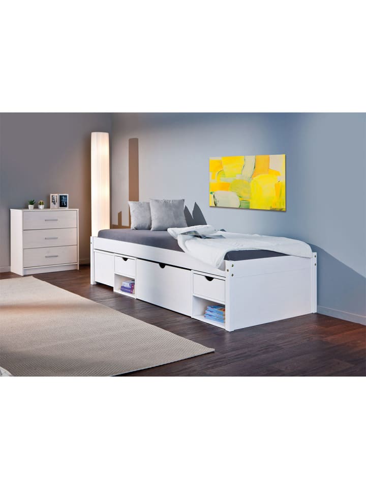 ebuy24 Bett Timm Weiß 209 x 96 cm günstig kaufen onesize