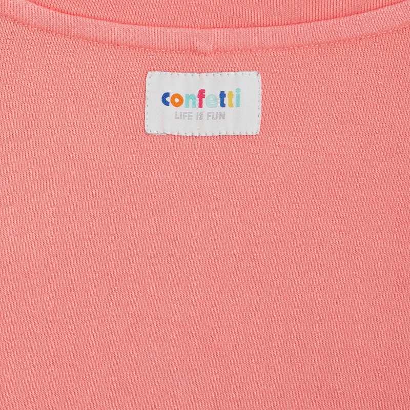 Sweat rose CONFETTI pigments naturels mixte