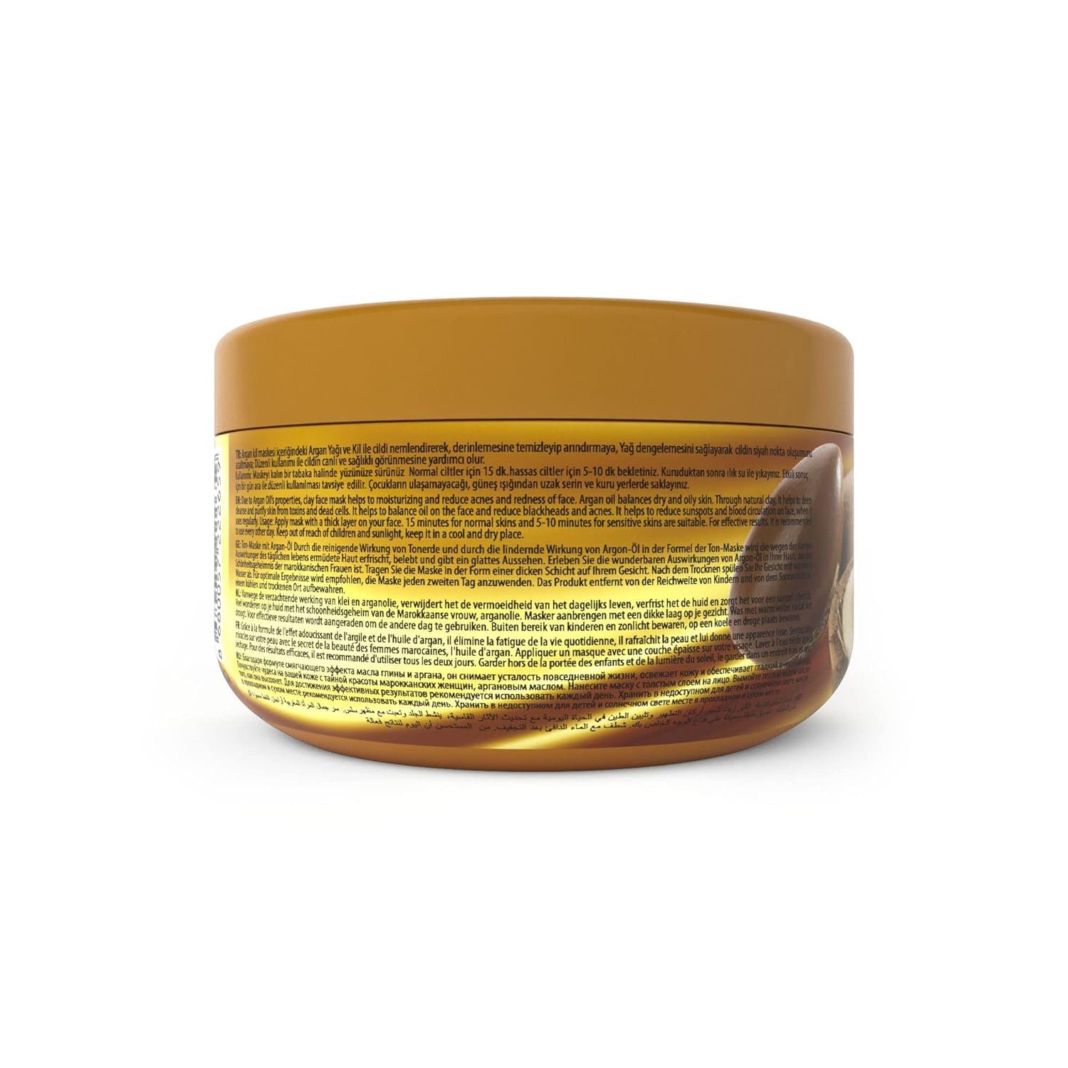 Dora Kozmetik Gesichtsmaske Black & Red Clay Face Mask Argan Oil 400g