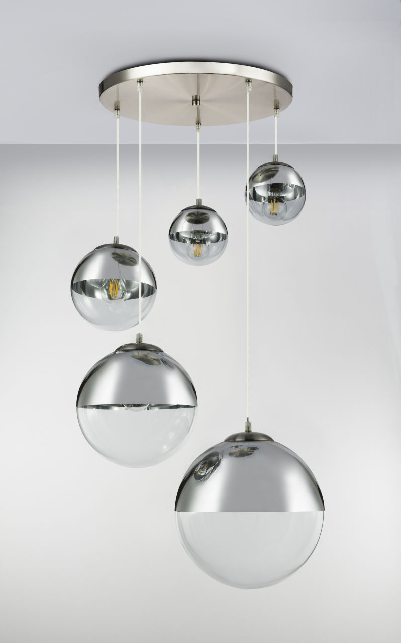 Globo Lighting - VARUS - Hängeleuchte Metall Nickel matt, 3x E27