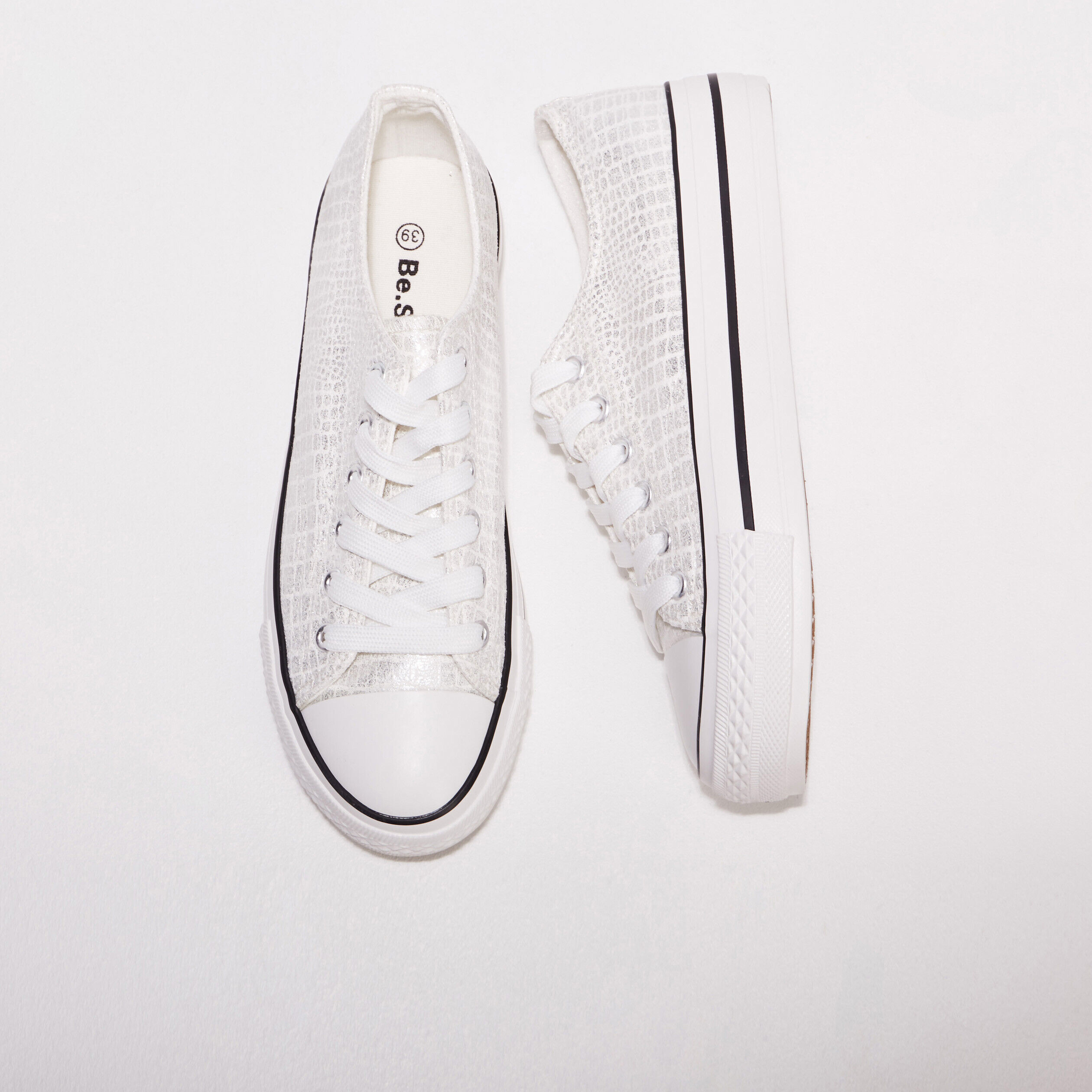 Tennis plateformes ecru femme | Cache Cache