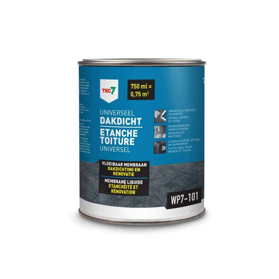 TEC7 WP7-101 Universelle flüssige Dachabdichtungsmembran, 750 ml Dose
