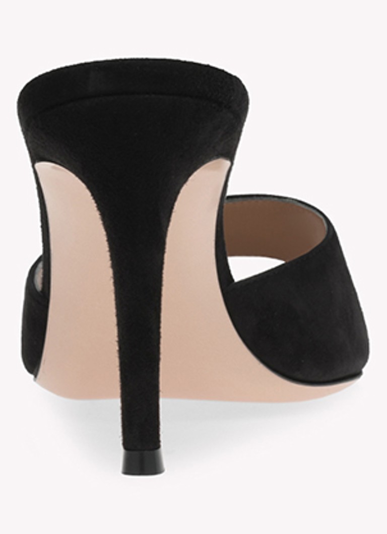 Sabot Gianvito Rossi Elle 85 in camoscio