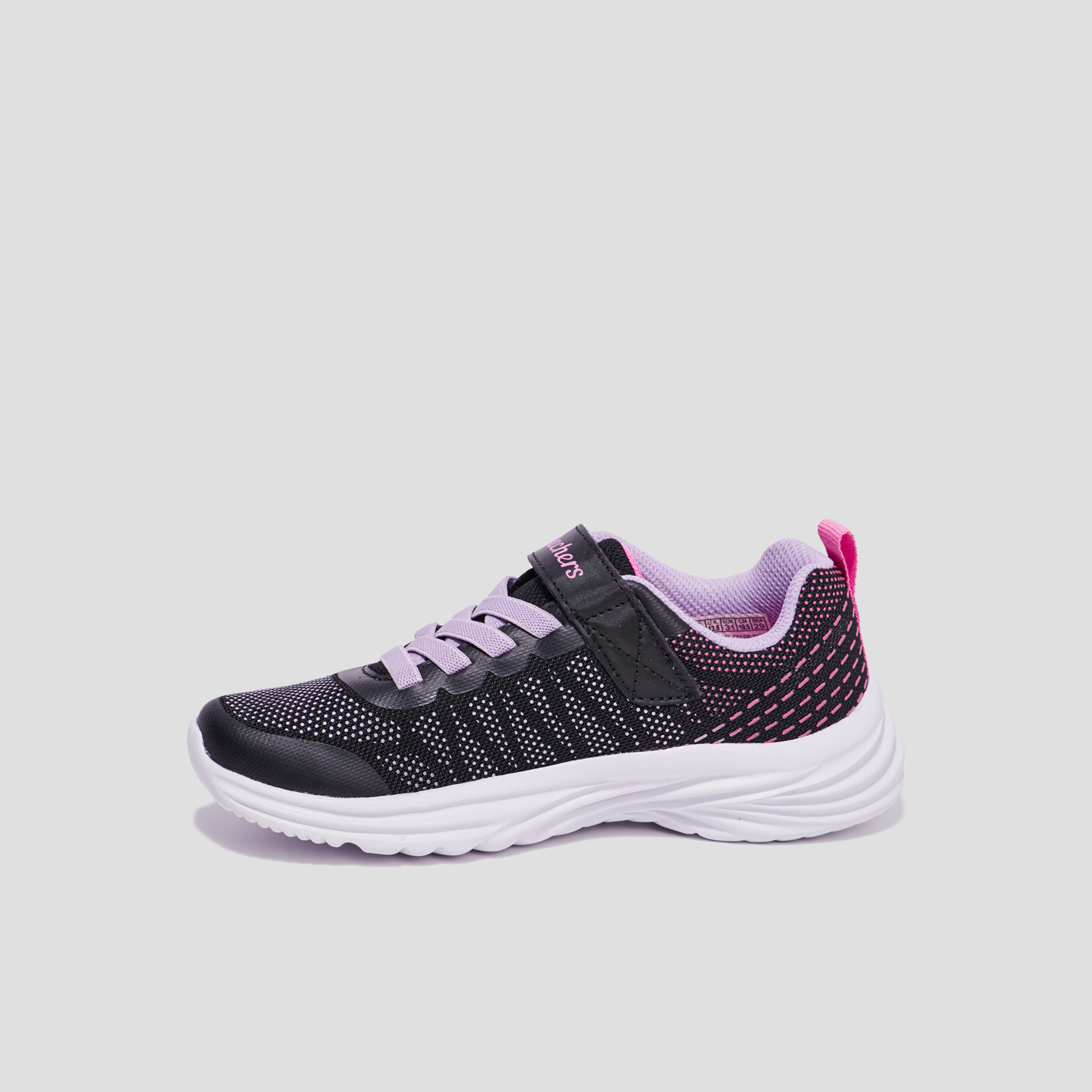 Baskets running à scratchs Skechers noir fille | La Halle