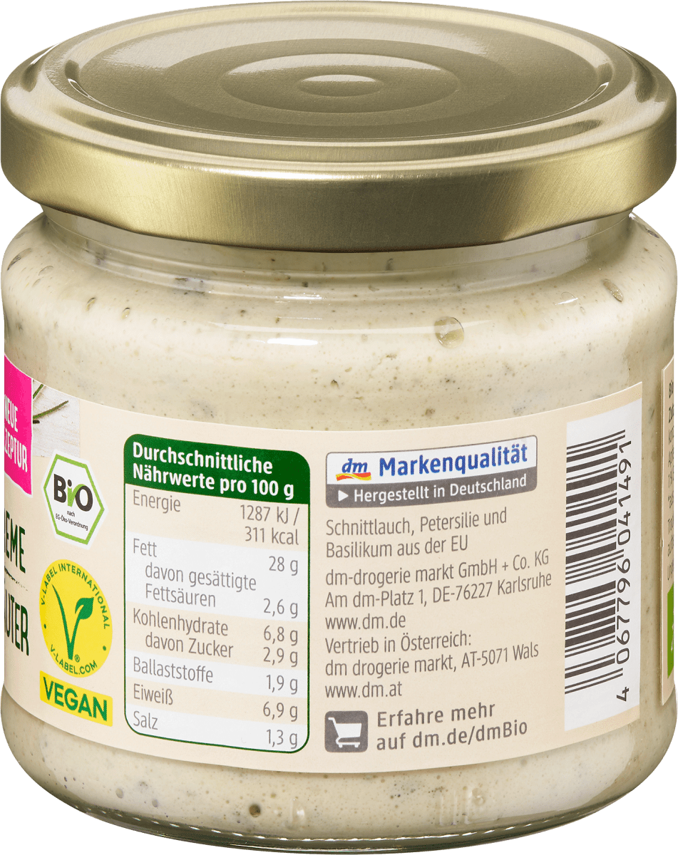 Streichcreme Gartenkräuter, 180 g