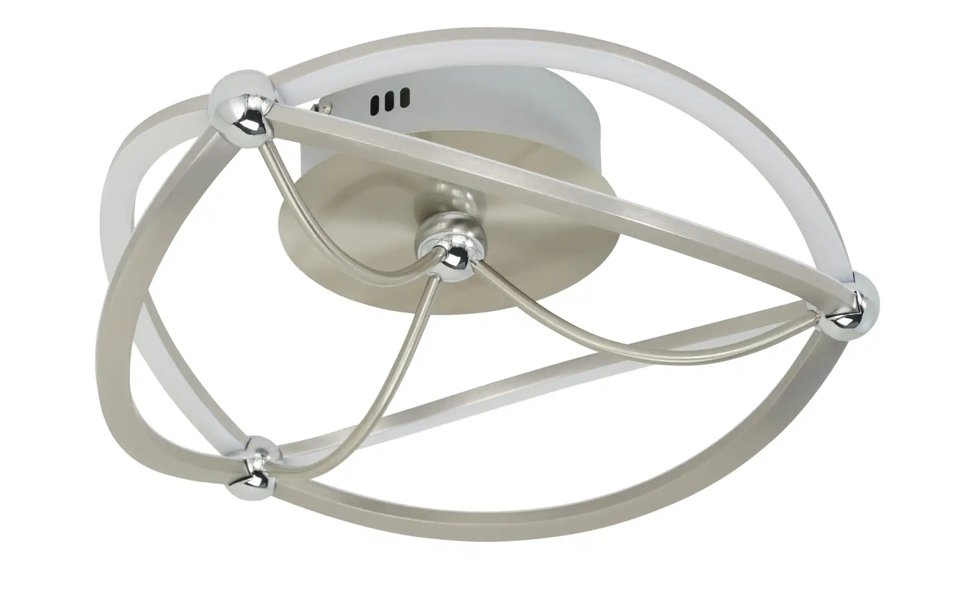 Trio LED-Deckenleuchte, messing-matt, geschwungen