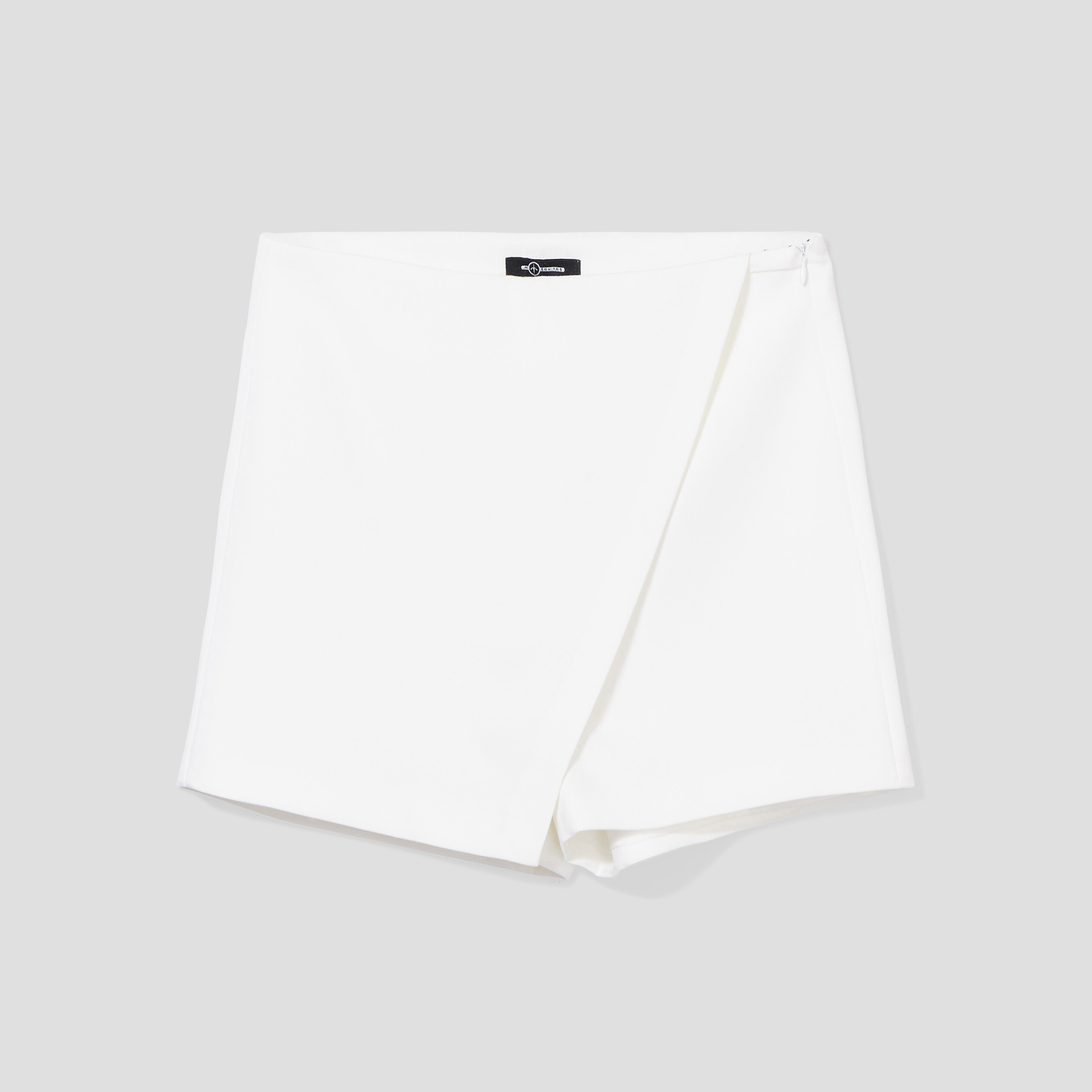 Jupe-short portefeuille blanc femme | La Halle