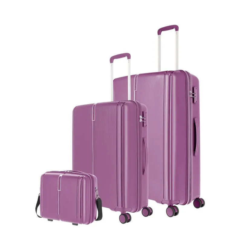 Travelite VAKA Kofferset M\/L und Beautycase - purple