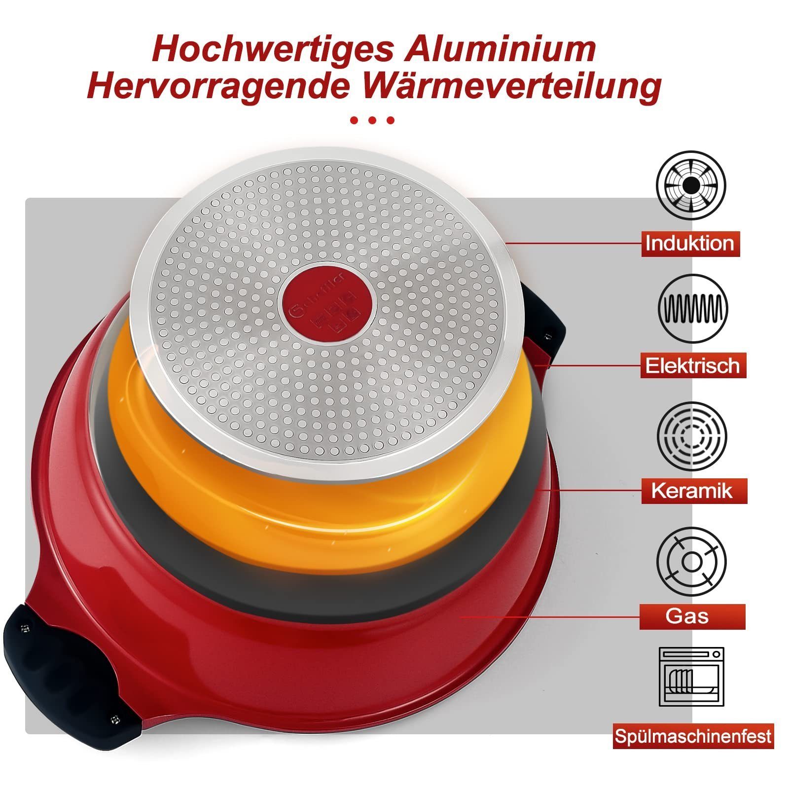 Scheffler Dampfgartopf Tajine Topf - Marokkanische Tagine Antihaftbeschichtung, Aluminium (Topf mit kegelförmigem Deckel), Induktion, induktionsgeeignet
