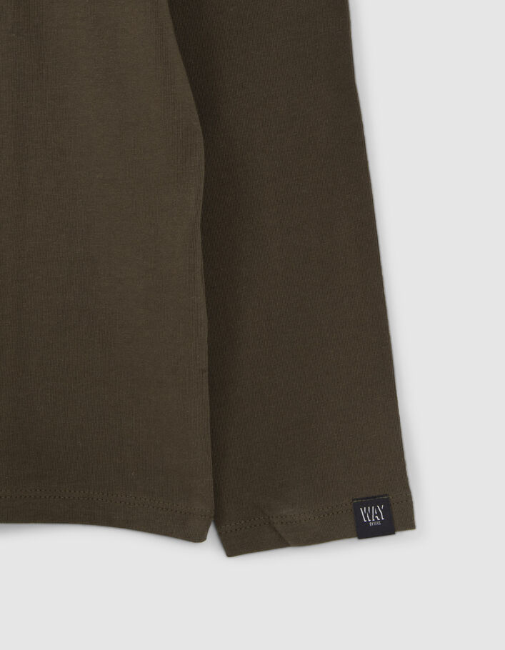 T-shirt kaki bio skateur pont de Brooklyn garçon