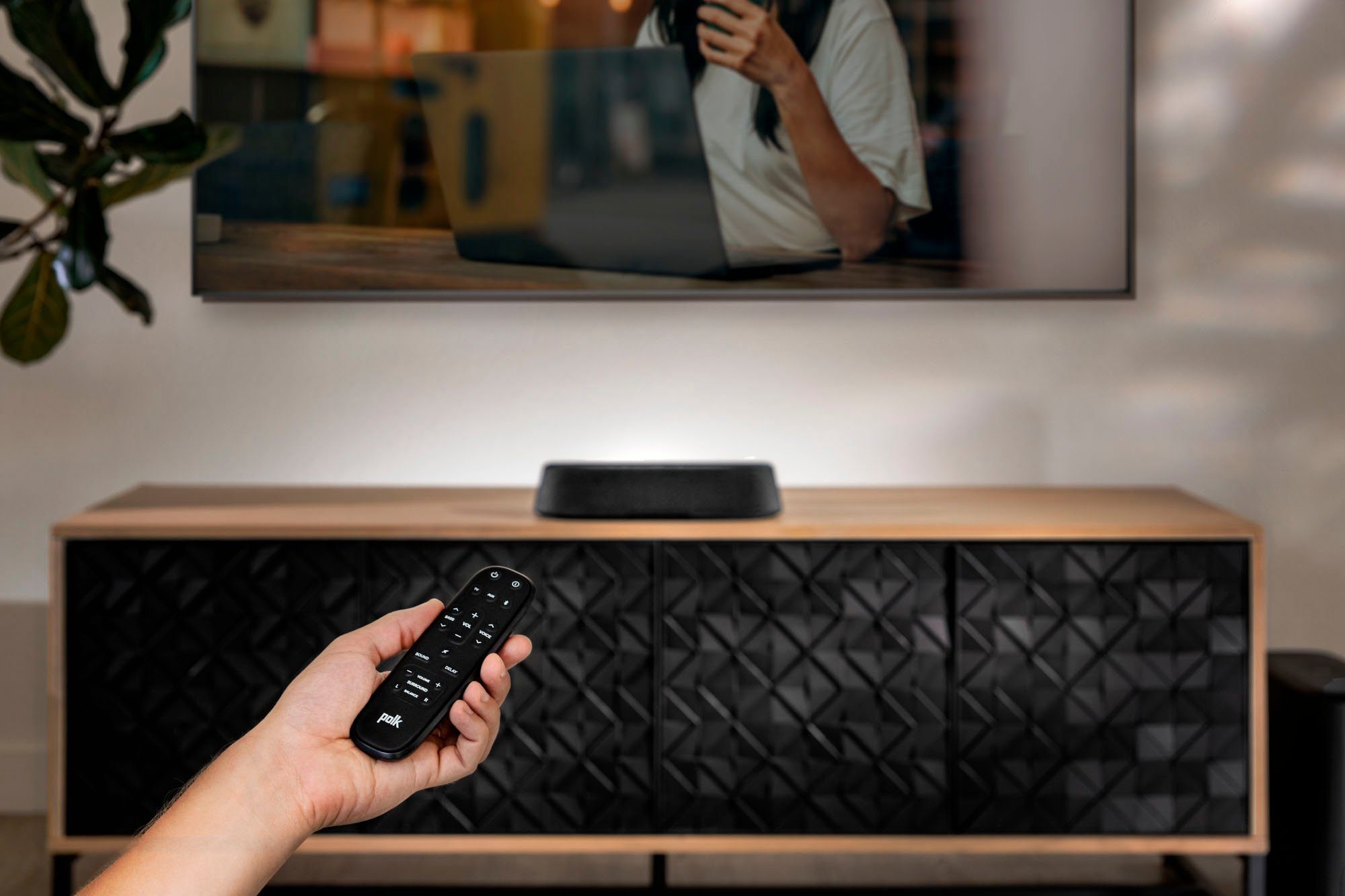 Polk Magnifi Mini AX Stereo Soundbar (Bluetooth, WLAN (WiFi), mit Wireless-Subwoofer)