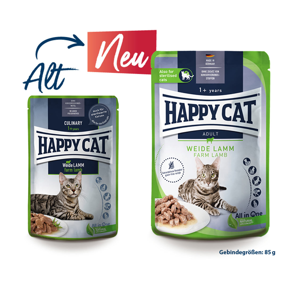 Happy Cat Meat in Sauce Weide Lamm günstig kaufen bei ZooRoyal